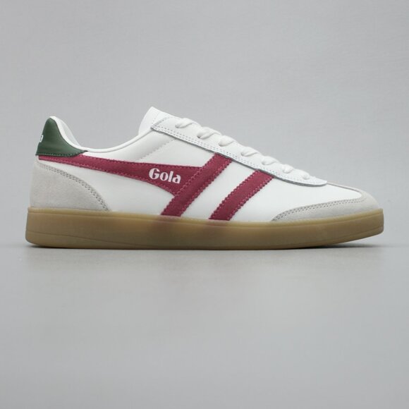 Gola Men's 10 Viper Leather White Gray Pink Tennis/gym Shoes Sneakers - CLB744 - Picture 4 of 12